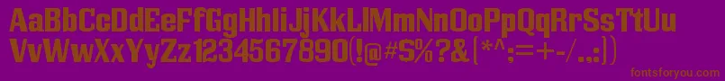 VigoRegular Font – Brown Fonts on Purple Background