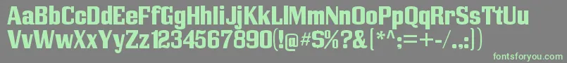 VigoRegular-fontti – vihreät fontit harmaalla taustalla