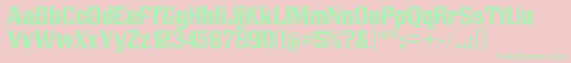 VigoRegular Font – Green Fonts on Pink Background