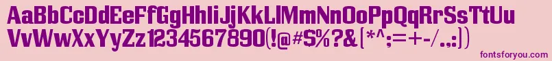 VigoRegular-Schriftart – Violette Schriften auf rosa Hintergrund