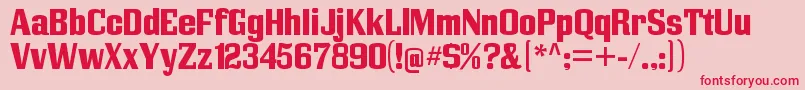 VigoRegular Font – Red Fonts on Pink Background