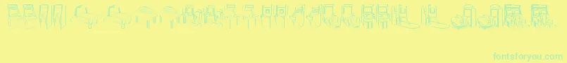 Weitere Informationen zur Arcadevideogames-Schriftart Arcadevideogames-Schriftart – Grüne Schriften auf gelbem Hintergrund