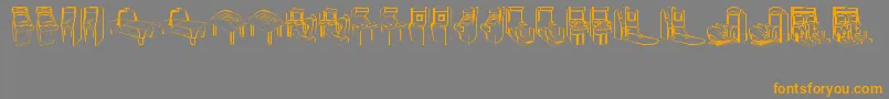 Arcadevideogames Font – Orange Fonts on Gray Background