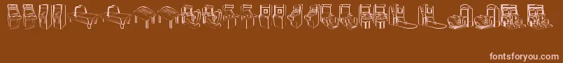 Arcadevideogames Font – Pink Fonts on Brown Background