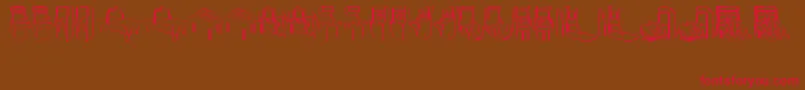 Arcadevideogames Font – Red Fonts on Brown Background
