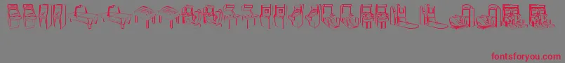 Arcadevideogames Font – Red Fonts on Gray Background