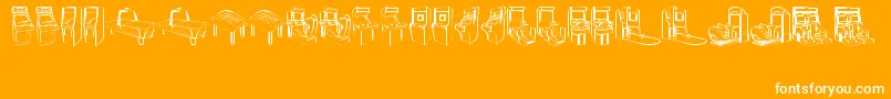 Arcadevideogames Font – White Fonts on Orange Background