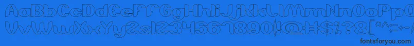 AboutYouHollow Font – Black Fonts on Blue Background