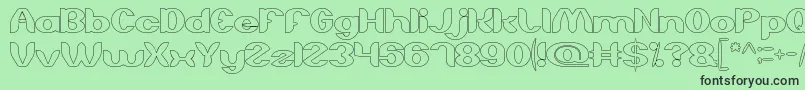 AboutYouHollow Font – Black Fonts on Green Background