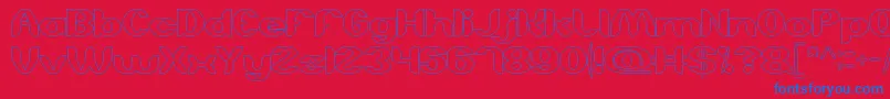 AboutYouHollow Font – Blue Fonts on Red Background