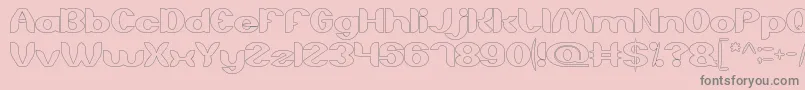 AboutYouHollow-Schriftart – Graue Schriften auf rosa Hintergrund