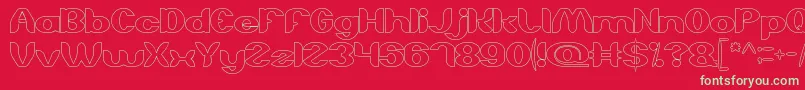 AboutYouHollow Font – Green Fonts on Red Background