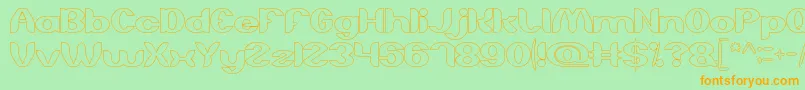 AboutYouHollow Font – Orange Fonts on Green Background