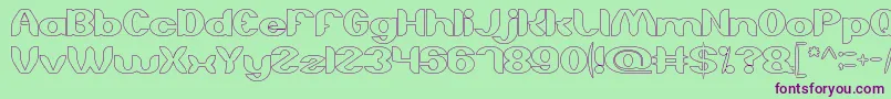 AboutYouHollow Font – Purple Fonts on Green Background