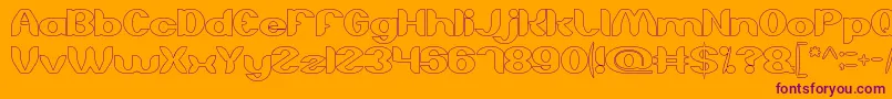 AboutYouHollow Font – Purple Fonts on Orange Background