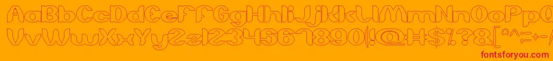 AboutYouHollow Font – Red Fonts on Orange Background