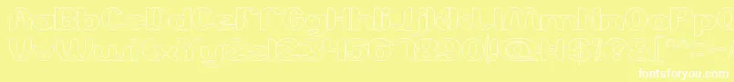 AboutYouHollow Font – White Fonts on Yellow Background