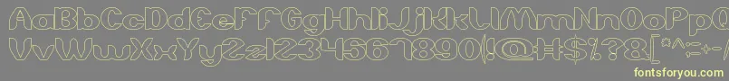 AboutYouHollow Font – Yellow Fonts on Gray Background