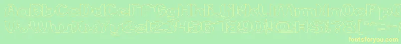 AboutYouHollow Font – Yellow Fonts on Green Background
