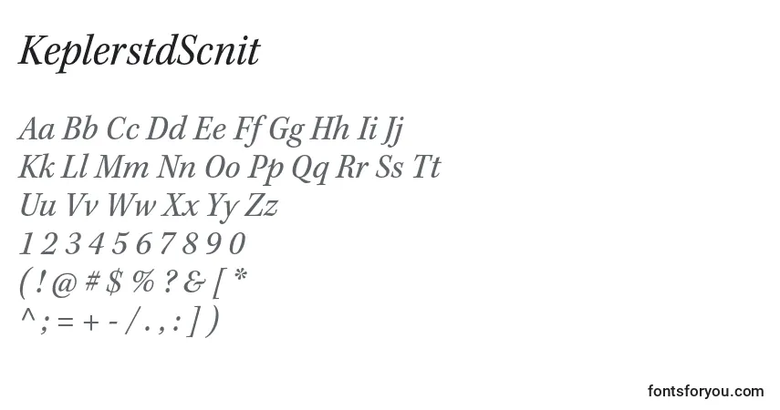 KeplerstdScnit-fontti – aakkoset, numerot, erikoismerkit