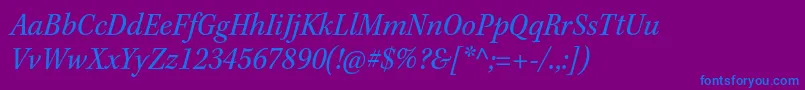 KeplerstdScnit Font – Blue Fonts on Purple Background