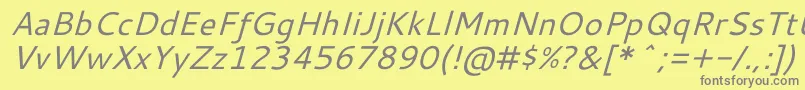 CantarellOblique Font – Gray Fonts on Yellow Background