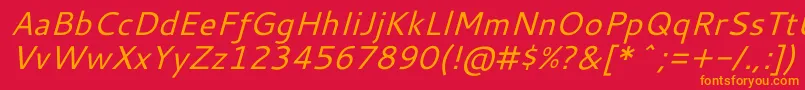 CantarellOblique Font – Orange Fonts on Red Background
