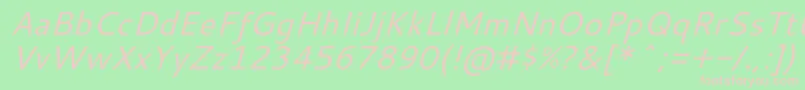 CantarellOblique Font – Pink Fonts on Green Background