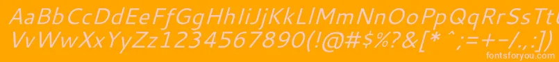 CantarellOblique Font – Pink Fonts on Orange Background