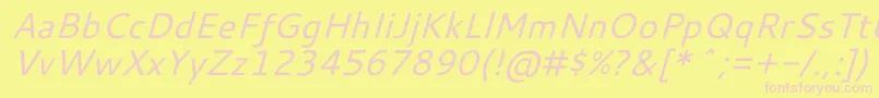 CantarellOblique Font – Pink Fonts on Yellow Background