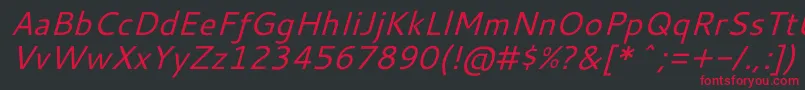 CantarellOblique Font – Red Fonts on Black Background