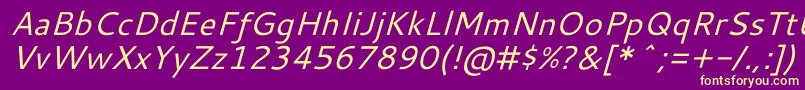 CantarellOblique Font – Yellow Fonts on Purple Background