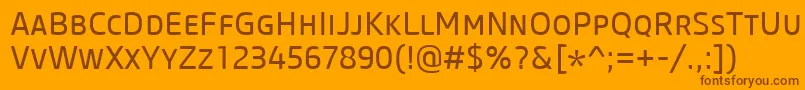 CoreSansMSc45Regular Font – Brown Fonts on Orange Background