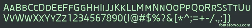 Шрифт CoreSansMSc45Regular – зелёные шрифты на чёрном фоне