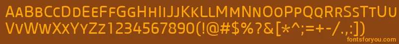 CoreSansMSc45Regular Font – Orange Fonts on Brown Background
