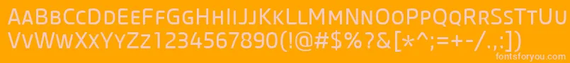 CoreSansMSc45Regular Font – Pink Fonts on Orange Background