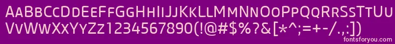 CoreSansMSc45Regular Font – Pink Fonts on Purple Background