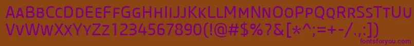 CoreSansMSc45Regular Font – Purple Fonts on Brown Background