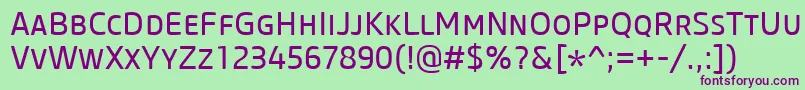 Шрифт CoreSansMSc45Regular – фиолетовые шрифты на зелёном фоне