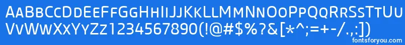CoreSansMSc45Regular Font – White Fonts on Blue Background