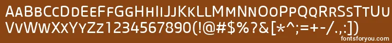 CoreSansMSc45Regular Font – White Fonts on Brown Background