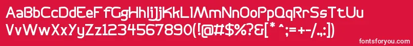 BogotanaRegular Font – White Fonts on Red Background