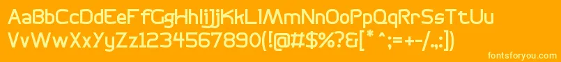 BogotanaRegular Font – Yellow Fonts on Orange Background