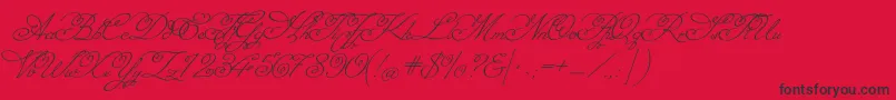 Police MissfajardoseRegular – polices noires sur fond rouge