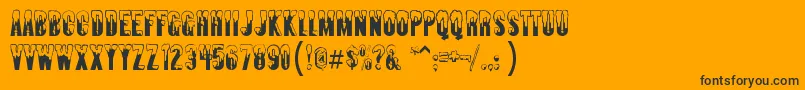 Almosnow Font – Black Fonts on Orange Background