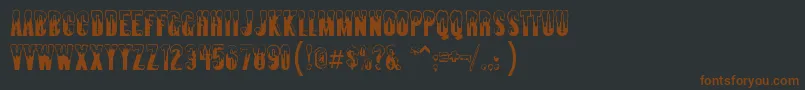 Almosnow-Schriftart – Braune Schriften auf schwarzem Hintergrund