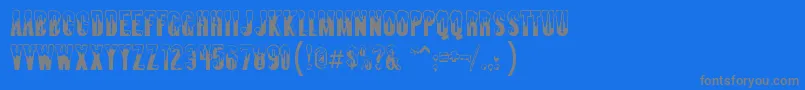 Almosnow Font – Gray Fonts on Blue Background