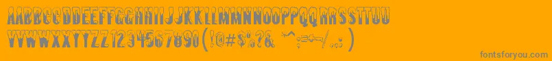 Almosnow Font – Gray Fonts on Orange Background