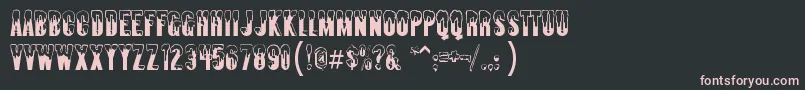 Almosnow Font – Pink Fonts on Black Background