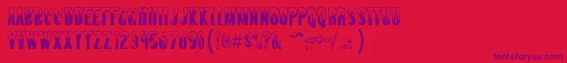Almosnow Font – Purple Fonts on Red Background